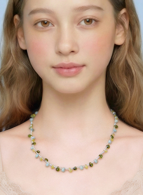 mell object原创设计玻璃水滴项链小众高级百搭锁骨链