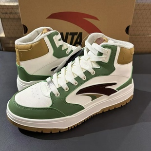 保暖加厚休闲鞋 安踏982高帮加绒棉鞋 新款 男防水冬季 112448961 板鞋