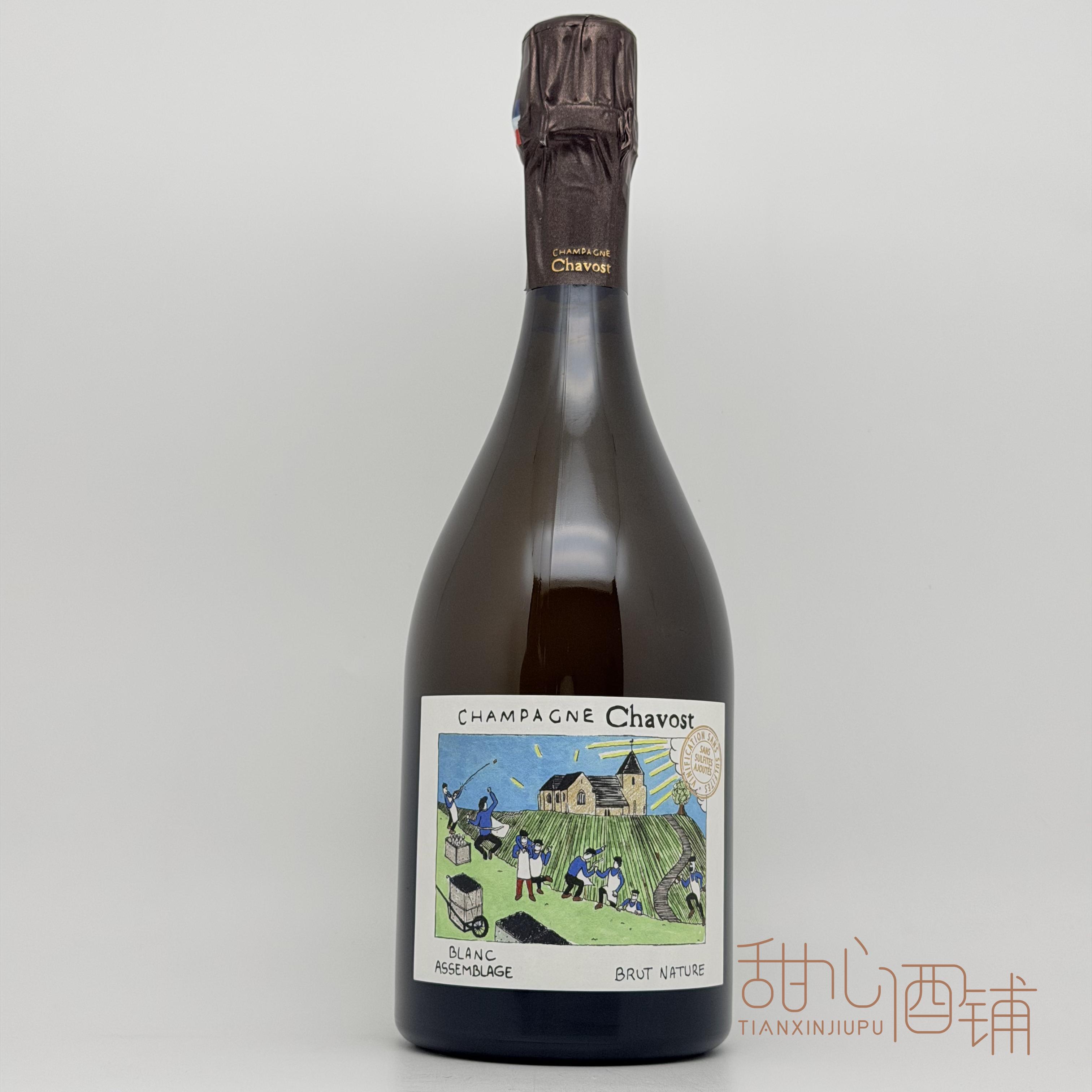 漫画小农香槟沙沃干型特级园香槟