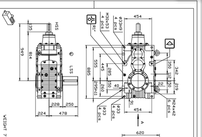M4PHF50.M4PHF80齿轮箱M4PHF60减速器M4PHF70铸铁减速机M4PHF90