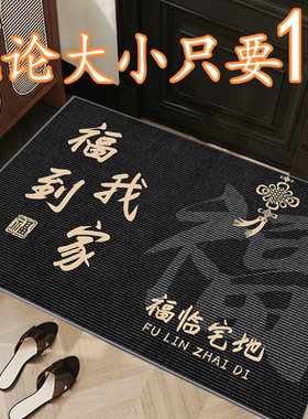 家用玄关防滑喜庆红色入户门地垫进门简约地毯简约轻奢门口脚垫