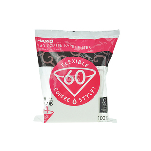 HARIO日本咖啡滤纸V60滴漏滴滤式 手冲咖啡过滤纸0102原木漂白VCF