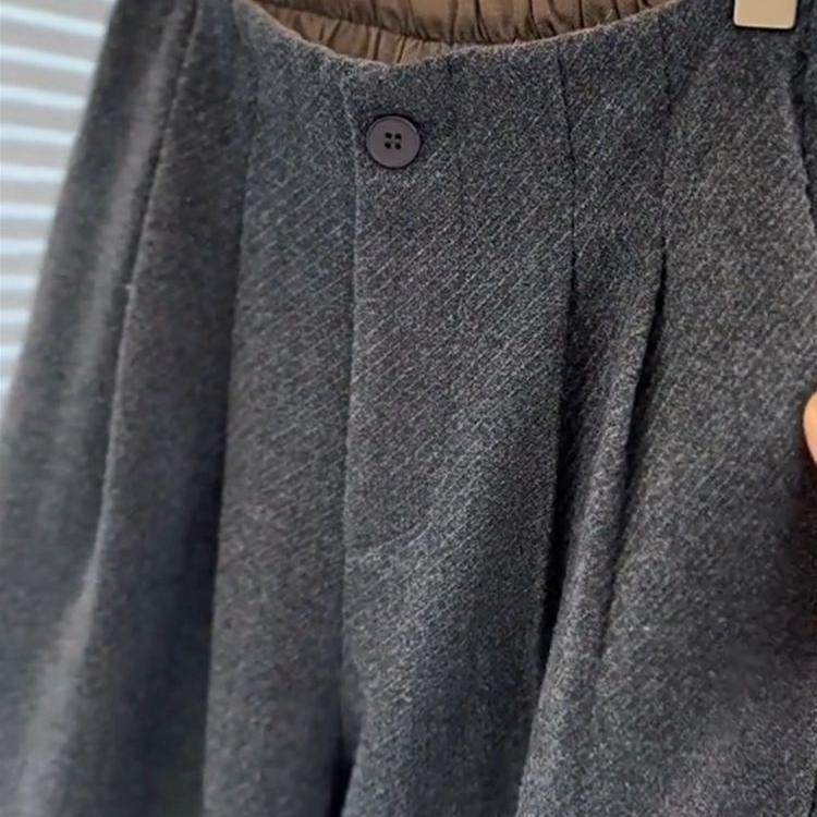 奥特莱斯专柜正品清仓欧货高端压褶气质通勤毛呢西裤女显瘦阔腿裤,女装/女士精品,西装裤/正装裤,淘宝优惠券,粉丝福利购,淘宝优惠卷