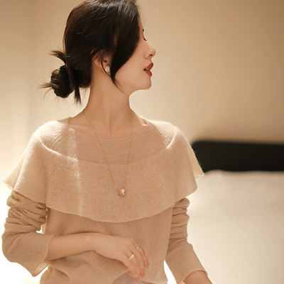 复古唯美柔糯羊绒针织衫打底衫秋