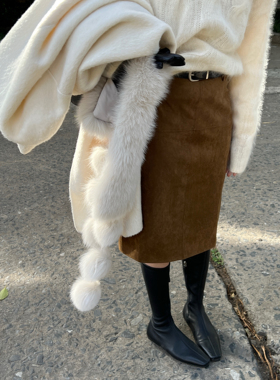 nczz《麂皮绒绒》   麂皮绒超好搭配的半身裙