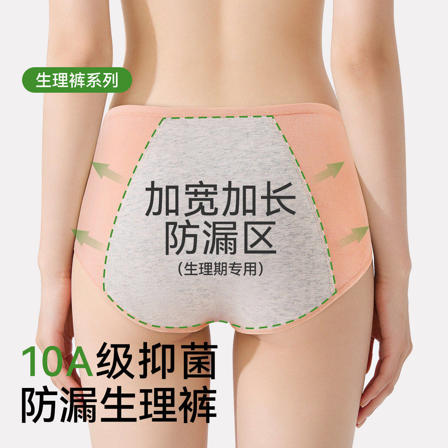Caxltz Kgcmd大码纯棉生理内裤月经期加宽防漏200斤姨妈裤