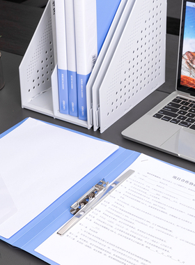 得力5308ES文件夹强力单长押夹试卷夹A4整理档案收纳资料册简历夹