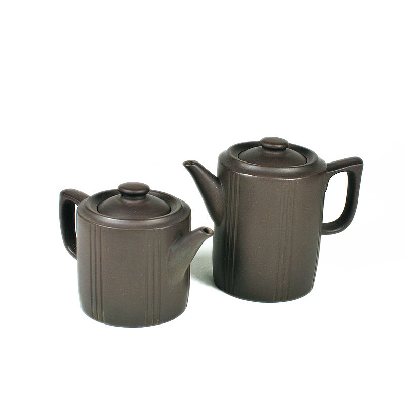 正宗宜兴紫砂一厂壶80年代黑料黑柱壶手工制作台湾回流泡茶具包邮