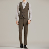 简约韩版修身竹节纹西装马甲套MJT2528-P130，男装西服套装，星座1606-1