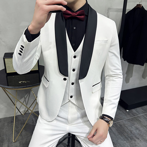 结婚礼服西装套装韩版修身西装三件套8808-P265图片