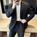 春夏抖音金属卡扣微宽松版型西服套装2305-P220，男装西服套装，星座1606-1