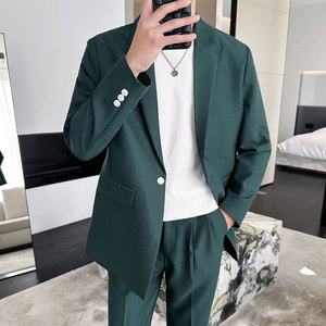 春夏薄款轻熟风宽松休闲垂感简约西服套装1829-P205,秋天怎么穿衣搭配初一女图片