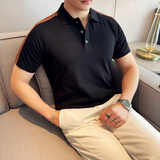 夏季男士PLO衫时尚拼色短袖上衣男2820-P55，男装T恤，星座1606-1