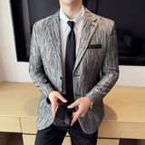 阳离子人丝时尚休闲西服韩版修身西装外套DX41-P155，男装西服套装，星座1606-1