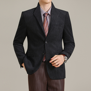 男士韩版修身西服新中式立领时尚休闲西装外套DX65-P148图片