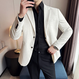 亚麻透气磁吸纽扣西服两粒扣西装外套DX42-P148，男装西服套装，星座1606-1