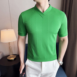 DS016-P39男士V领短袖T恤春夏新款时尚百搭修身立体打底衫，男装T恤，星座1606-1
