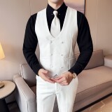 简约韩版修身西装马甲套MJT2511-P130，男装西服套装，星座1606-1