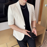 冰丝满天星烫金西服时尚休闲短袖西装外套DX43-P128，男装T恤，星座1606-1