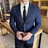 韩版修身西服时尚休闲格子西装外套DX49-P148，男装西服套装，星座1606-1