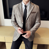 阳离子人丝时尚休闲西服韩版修身西装外套DX41-P155，男装西服套装，星座1606-1