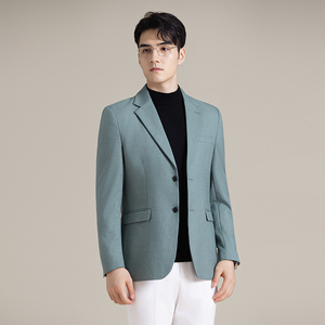 韩版修身西服华夫格时尚休闲西装外套DX47-P148图片