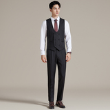 简约韩版修身西装马甲套MJT2511-P130，男装西服套装，星座1606-1