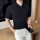 DS016-P39男士V领短袖T恤春夏新款时尚百搭修身立体打底衫，男装T恤，星座1606-1