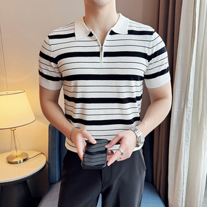 夏季男士PLO衫针织衫拉链上衣1232-P58图片