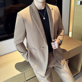 春夏抖音金属卡扣微宽松版型西服套装2305-P220，男装西服套装，星座1606-1