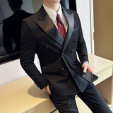 结婚礼服西装套装双排扣两件套8805-P210，男装西服套装，星座1606-1