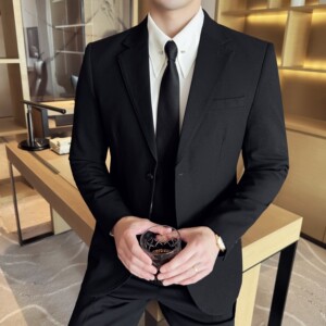 银丝混纺时尚休闲西装外套男士韩版修身西服DX59-P155图片