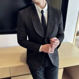 男士青果领时尚休闲西服牛皮绒西装外套DX54-P148，男装西服套装，星座1606-1