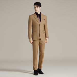 男士商务婚礼西装韩版修身格子西服三件套2520-P280图片