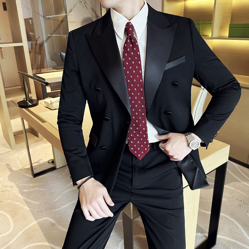 结婚礼服西装套装双排扣两件套8805-P210图片