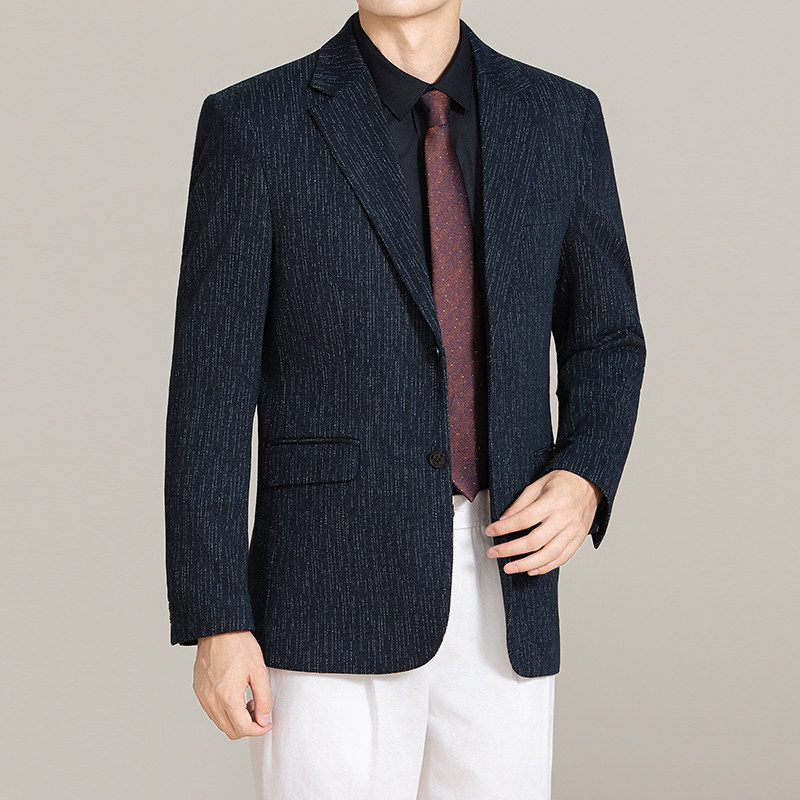 男士韩版修身西服时尚休闲流星雨条纹西装外套DX71-P148图片