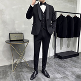 结婚礼服西装套装韩版修身西装三件套8808-P265，男装西服套装，星座1606-1
