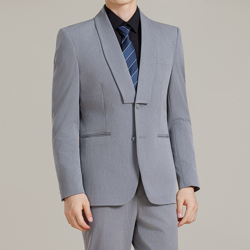 男士商务时尚休闲西服青果领西装套装2526-P215,男装西服套装,星座1606-1