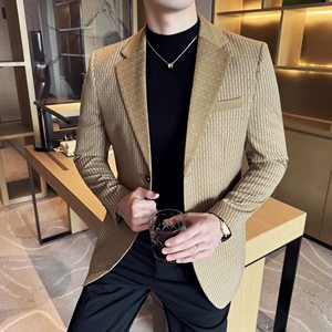 韩版修身西服时尚休闲撞色西装外套DX52-P148图片