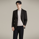 男士青果领时尚休闲西服牛皮绒西装外套DX54-P148，男装西服套装，星座1606-1