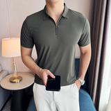 华夫格冰丝无痕PLO衫拉链上衣男短袖2815-P63，男装T恤，星座1606-1