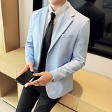 亚麻透气磁吸纽扣西服两粒扣西装外套DX42-P148，男装西服套装，星座1606-1