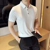 夏季男士PLO衫冰丝无痕条纹上衣男短袖2803-P52，男装T恤，星座1606-1
