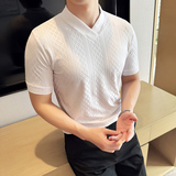 DS014-P39男士V领短袖T恤春夏新款时尚百搭修身立体打底衫，男装T恤，星座1606-1