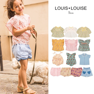 louise Louis 法國(guó) 春夏女童法式 復(fù)古花邊上衣包屁短褲 25ss 現(xiàn)貨