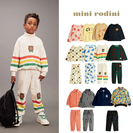 现货 北欧瑞典 mini rodini 25aw 秋冬儿童T恤卫衣卫裤棉服毛衣