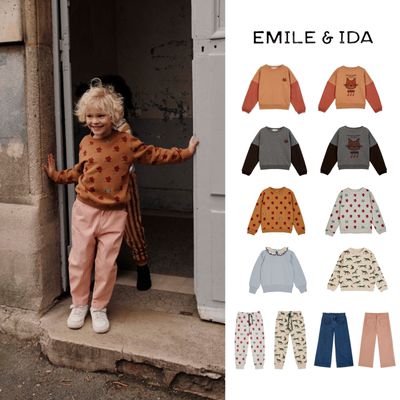 儿童复古时髦卫衣卫裤牛仔裤子