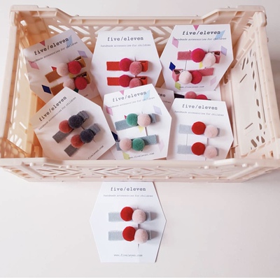 55现货法国女童可爱拼色法式发夹