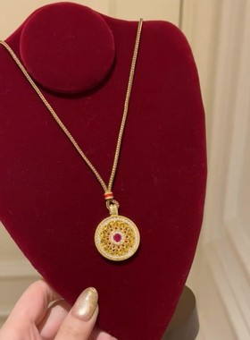 纯银s925国风玫瑰花窗八宝罗盘