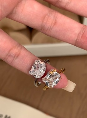 S925纯银轻奢超闪Kitty猫戒指